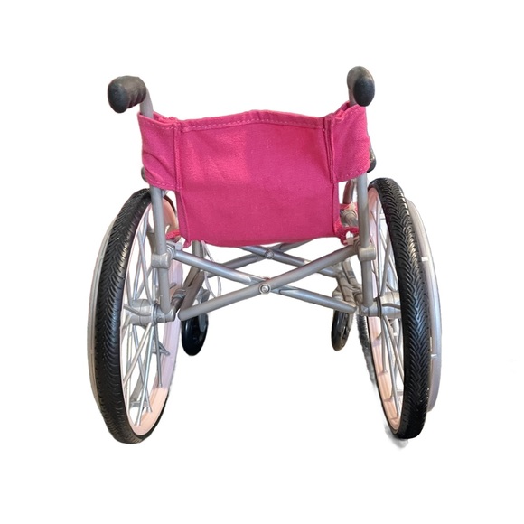 Our Generation Pink Black Doll Wheelchair Foldable 18” Doll - Picture 4 of 8